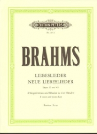 Brahms Lieberslieder Op 52 & 65 Sheet Music Songbook
