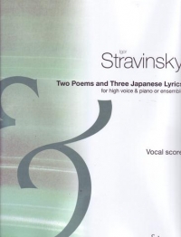 Stravinsky 2 Poems & 3 Japanese Lyrics High Voice Sheet Music Songbook