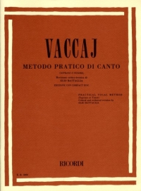 Vaccai Practical Method High Soprano Or Tenor + Cd Sheet Music Songbook