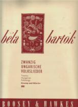 Bartok 20 Hungarian Folksongs Vol 3 Medium Voice Sheet Music Songbook