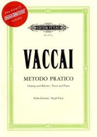 Vaccai Practical Method High Voice Book & Cd Sheet Music Songbook