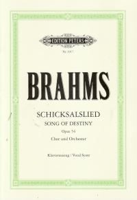 Brahms Song Of Destiny Op54 Sheet Music Songbook