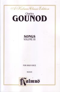 Gounod Songs Vol 3 High French Sheet Music Songbook