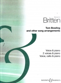 Britten Tom Bowling & Other Song Arrangements Sheet Music Songbook