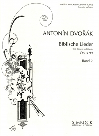 Dvorak Biblical Songs Op99/2 Low Voice Sheet Music Songbook