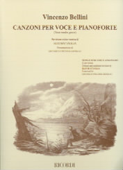 Bellini Canzoni Per Voce E Pianoforte Low Sheet Music Songbook