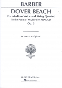 Barber Dover Beach  Voice & Piano Reduction Sheet Music Songbook