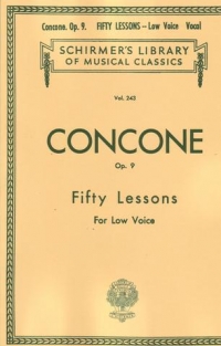 Concone Lessons (50) Op9 Low Sheet Music Songbook