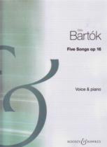 Bartok 5 Songs Op16 German & English Med Voice Sheet Music Songbook