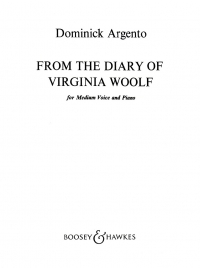 Argento From The Diary Of Virginia Woolf Valb Sheet Music Songbook