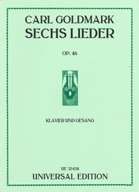 Goldmark 6 Lieder Op46 Sheet Music Songbook