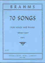 Brahms Songs 70 Kagen German/english High Sheet Music Songbook