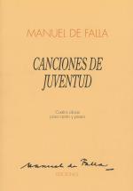 Falla Canciones De Juventud (4 Pieces) Sheet Music Songbook