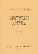 Falla Canciones De Juventud (4 Pieces) Sheet Music Songbook