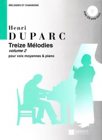 Duparc Melodies (13) Vol 2 Medium Sheet Music Songbook