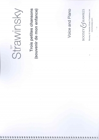 Stravinsky 3 Little Songs Russian/french High Vce Sheet Music Songbook