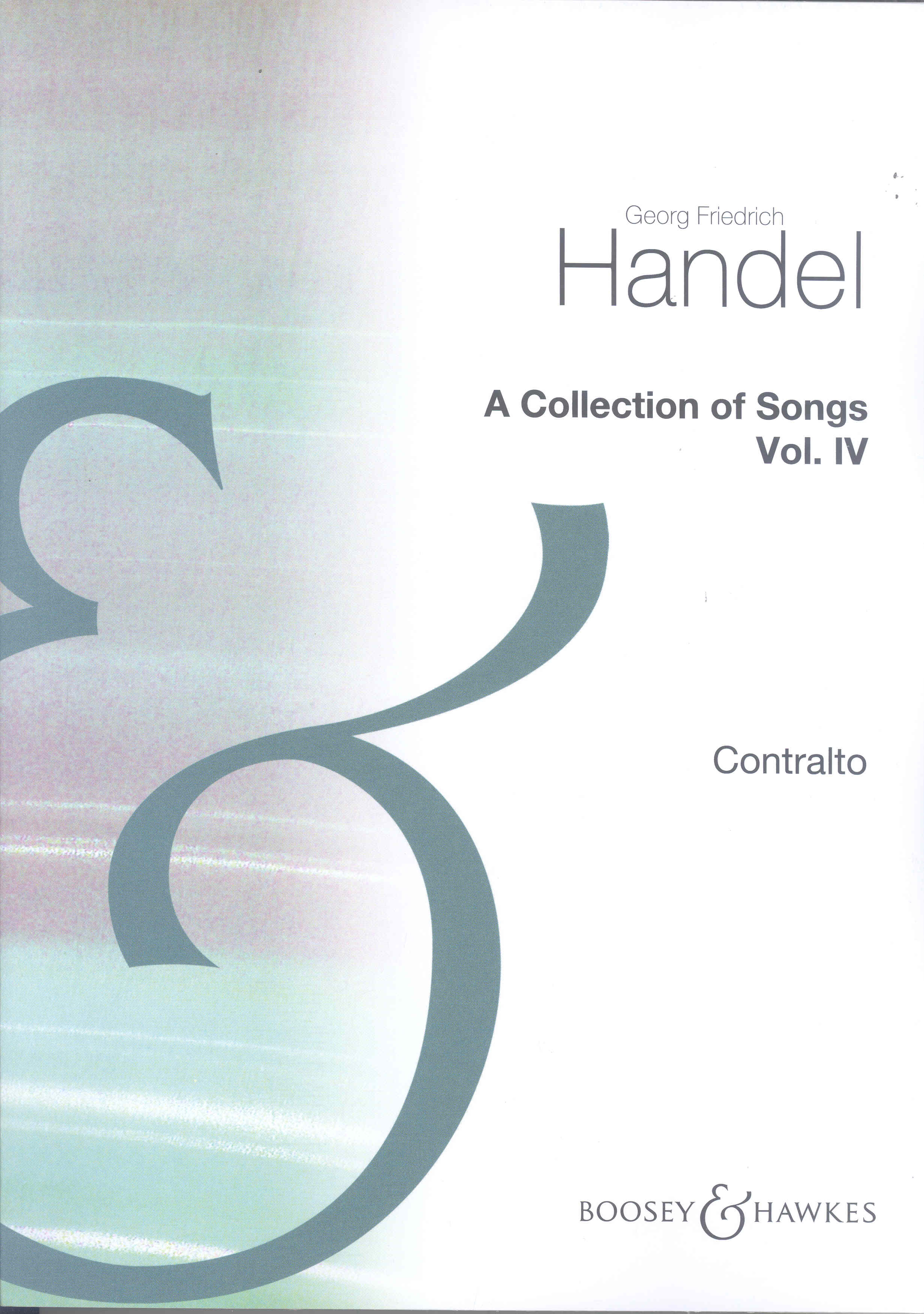 Handel Collection Of Songs Vol 4 Contralto Sheet Music Songbook