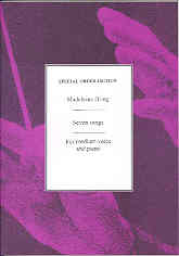 Dring 7 Songs (various Poets) Medium Voice Sheet Music Songbook