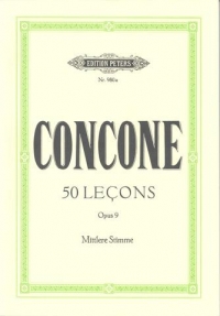 Concone 50 Lessons Op9 Medium Voice Sheet Music Songbook