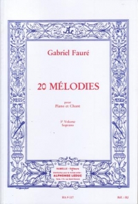 Faure 20 Melodies Vol 3 Soprano Sheet Music Songbook