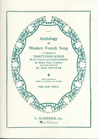 Anthology Of French Songs Low Voice Sheet Music Songbook