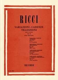 Ricci Variations Cadenzas & Traditions 2 Male Sheet Music Songbook