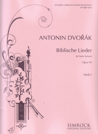 Dvorak Biblical Songs 1 Op 99/1 High Voice Sheet Music Songbook