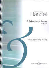 Handel Collection Of Songs Vol 5 Tenor Sheet Music Songbook