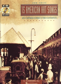 15 American Art Songs Low Voice Book & Audio Sheet Music Songbook