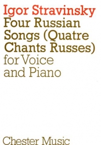Stravinsky 4 Chants Russes High Vce French Russian Sheet Music Songbook