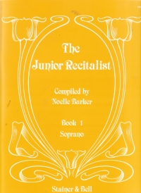 Junior Recitalist Book 1 Soprano Barker Sheet Music Songbook