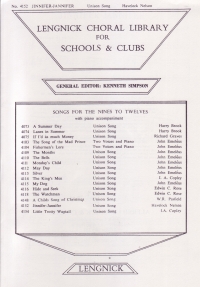 Jinnifer-jannifer Key G Havelock Nelson Sheet Music Songbook