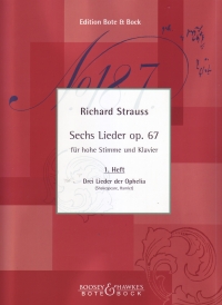 Strauss 6 Lieder Op67/1 Sheet Music Songbook