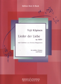 Kilpinen Lieder Der Liebe Op60/61 Sheet Music Songbook