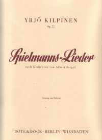 Kilpinen Spielmannslieder Op77 Sheet Music Songbook