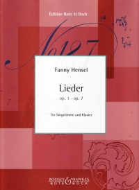 Hensel Lieder Fur Eine Singstimme Op1 Sheet Music Songbook