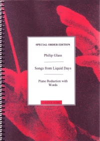 Glass Songs From Liquid Days Sheet Music Songbook