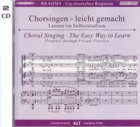 Brahms German Requiem Music Partner Disc Alto Part Sheet Music Songbook