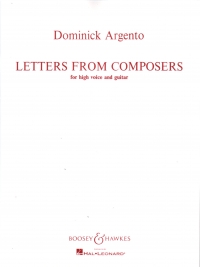 Argento Letters From Composers High Voice & Guitar Sheet Music Songbook