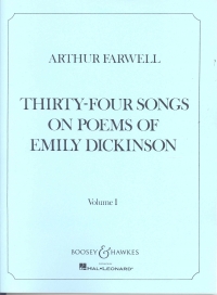 Farwell 34 Songs On Poems Emily Dickinson Vc & Pf Sheet Music Songbook