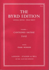 Byrd Cantiones Sacrae Byrd Edition Vol 1 Sheet Music Songbook