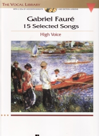 Faure 15 Selected Songs Book & Audio High Voice Sheet Music Songbook