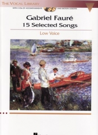 Faure 15 Selected Songs Book & Cd Low Voice Sheet Music Songbook