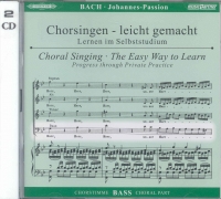 Bach St John Passion Bass Part Cd(2) Sheet Music Songbook