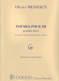 Messiaen Poemes Pour Mi Volume 1 Soprano & Piano Sheet Music Songbook
