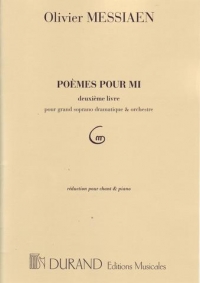 Messiaen Poemes Pour Mi Volume 2 Soprano & Piano Sheet Music Songbook