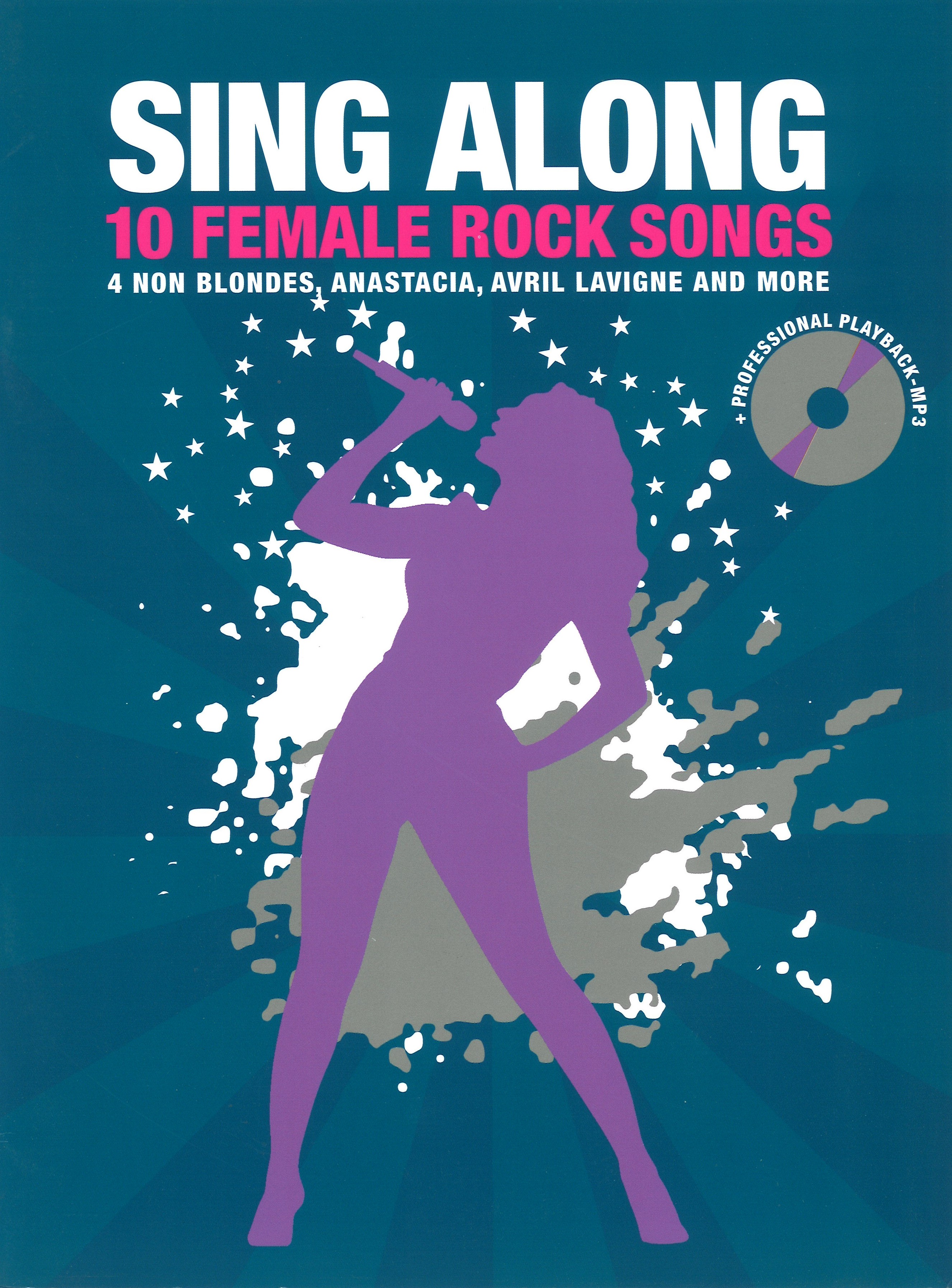 Sing Along 10 Female Rock Songs Book & Cd Sheet Music Songbook