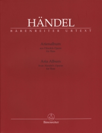 Handel Aria Album From His Operas Bass Sheet Music Songbook