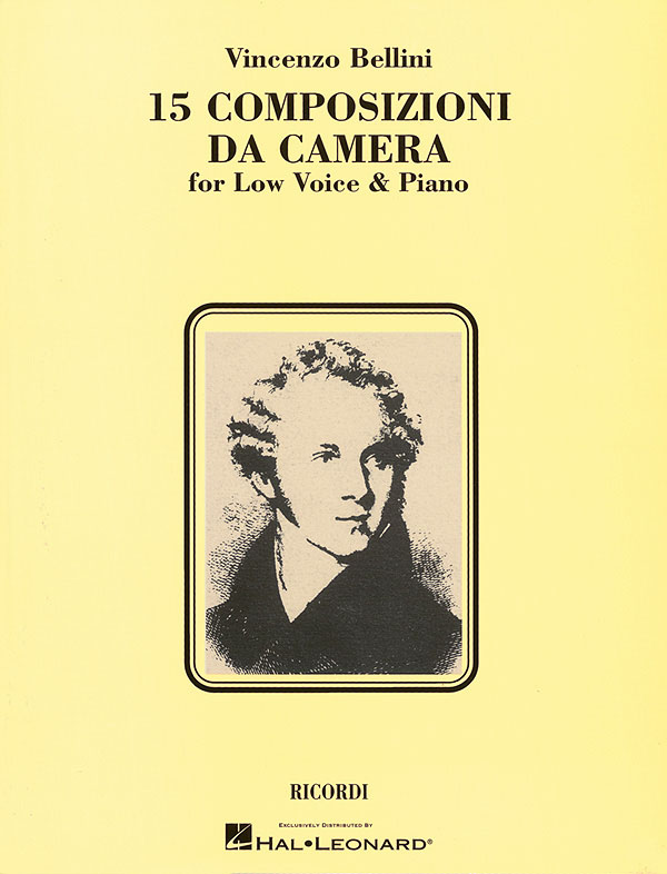 Bellini 15 Composizioni Da Camera Low Voice Sheet Music Songbook