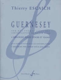 Escaich Guernesey 4 Melodies Tenor Voice & Piano Sheet Music Songbook